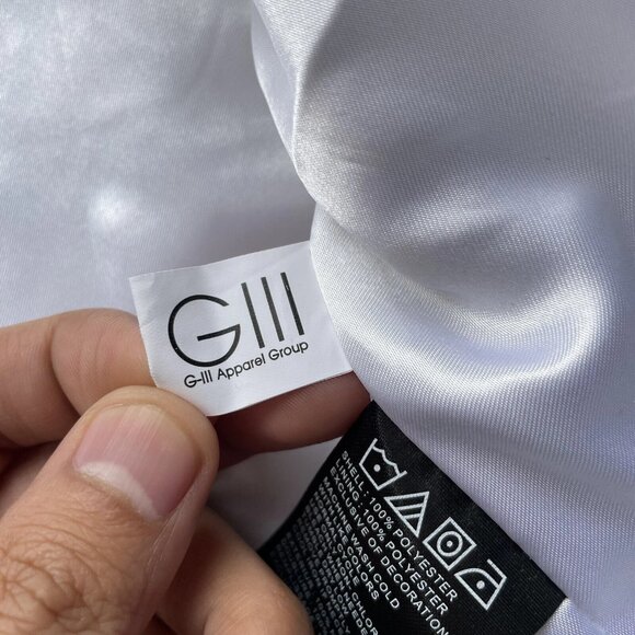 [S] STARTER CHICAGO CUBS BLACK LABEL Jacket Cheetah Print Logo Snap Buttons - Picture 4 of 10